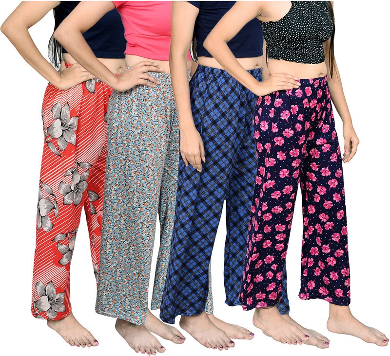 TVESA Women's Pack of 4 Polycotton Printed Pajamas - Image 4