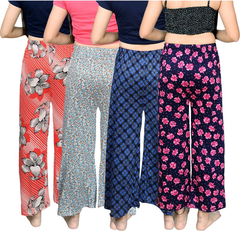 TVESA Women's Pack of 4 Polycotton Printed Pajamas - Image 3