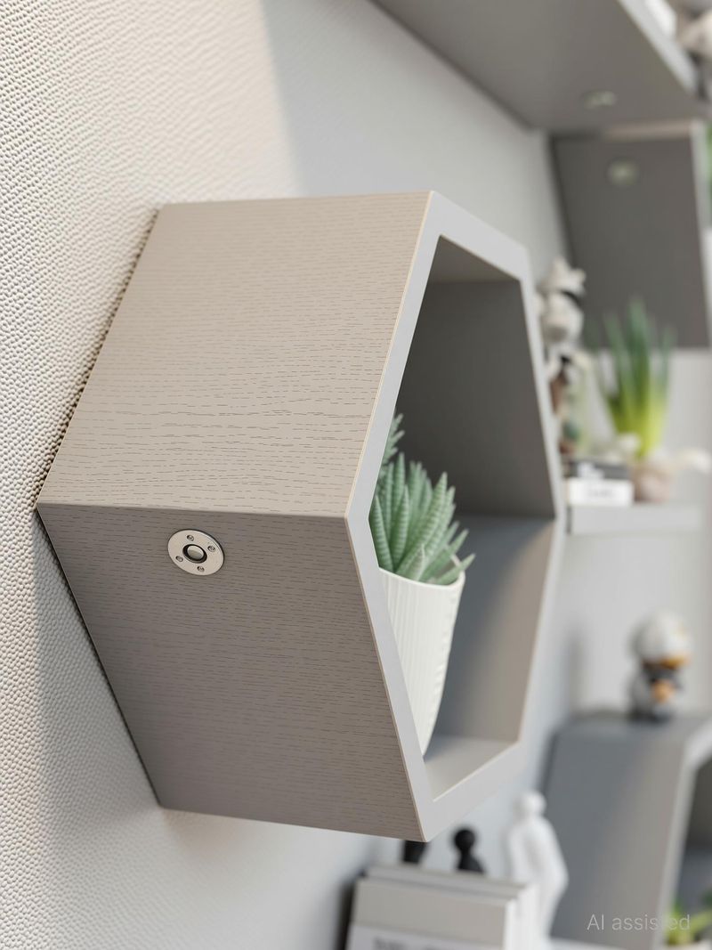 Stylish Art Maker Wall Shelf Set of 6 (Grey) - Image 5