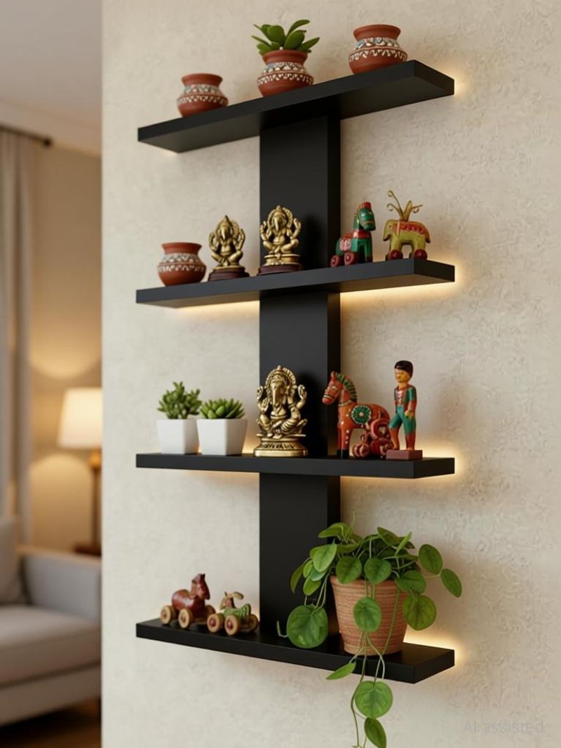 RASTWOOD Wooden Wall Shelf for Books and Plants - Image 4
