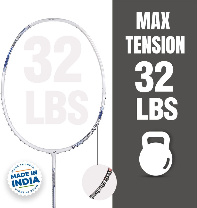 YONEX Astrox Attack 9 White Strung Badminton Racquet (80g) - Image 4