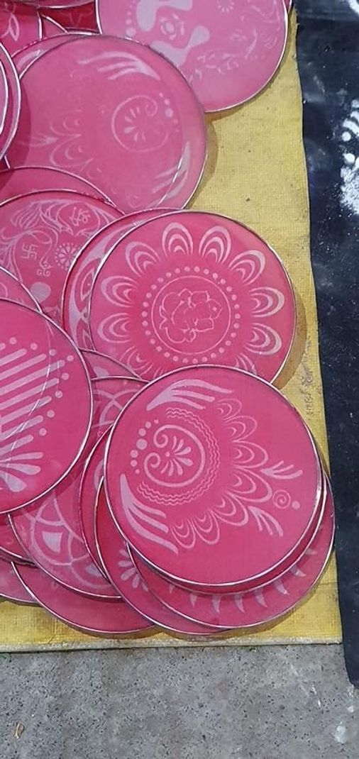 JANMESH ENTERPRISES Rangoli Stencil Jali 4 Inches with 100g White - Image 4
