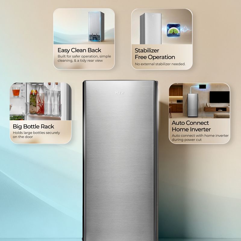 Haier 190 L Direct Cool Single Door 4 Star Refrigerator - Image 4