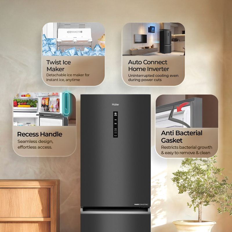 Haier 355 L Frost Free Double Door Refrigerator - Image 5