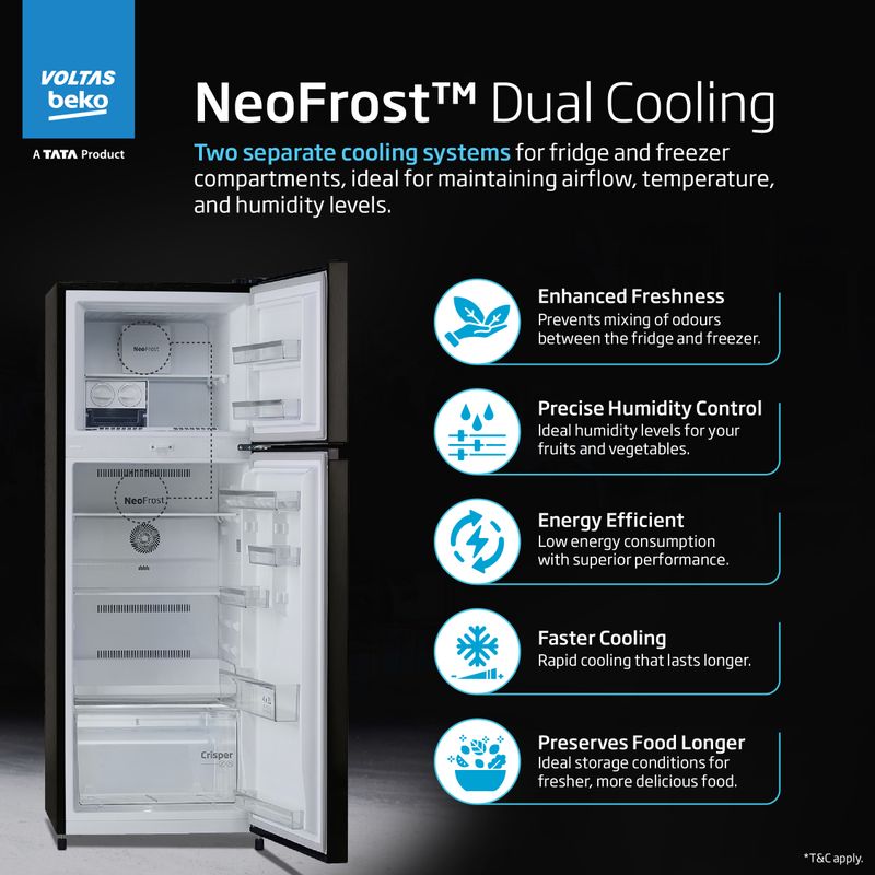Voltas Beko 320 L Double Door Refrigerator - Image 6