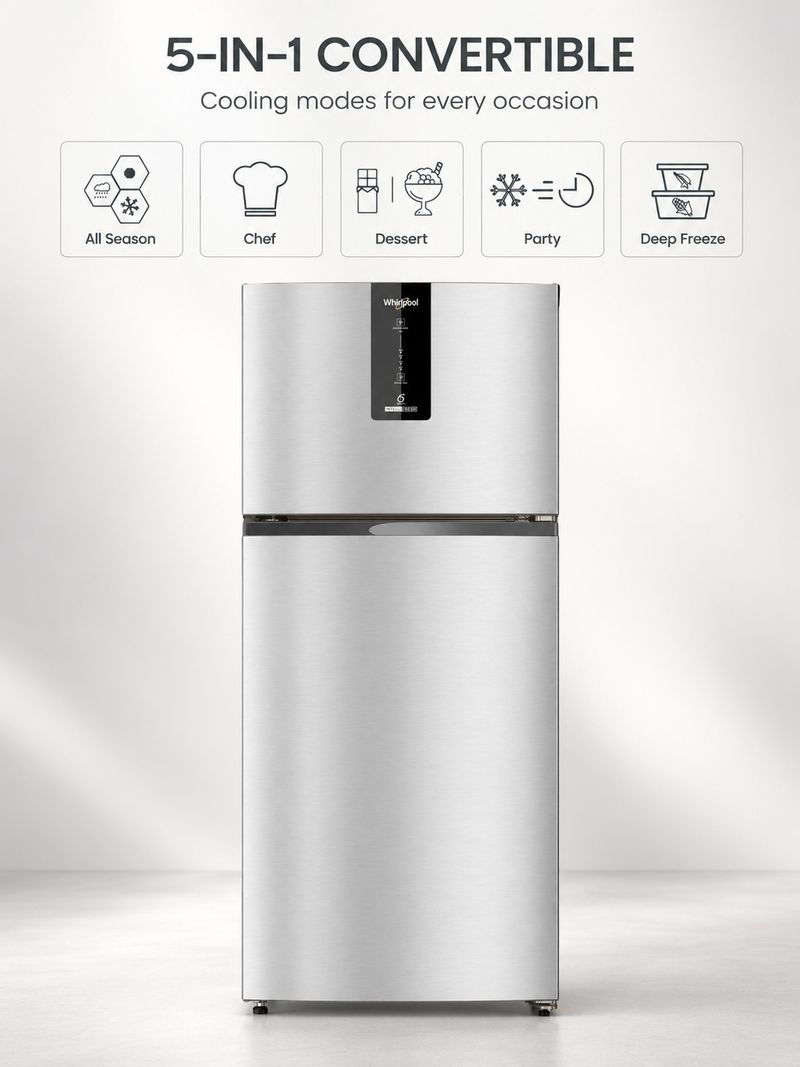 Whirlpool 235 L Frost Free Double Door 3 Star Refrigerator (Lunar - Image 3