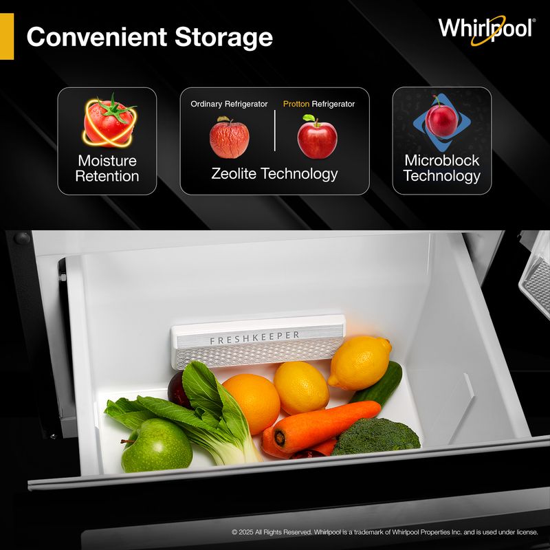 Whirlpool 300 L Frost Free Triple Door Refrigerator - Image 5