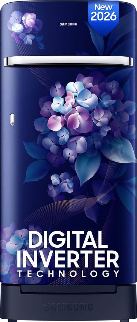 189 L Direct Cool Single Door 4 Star Refrigerator with Base Drawer  with Digital Inverter, Single Touch Defrost, 2026 Model (Hydrangea Blue, RR21H2H24HS/HL)