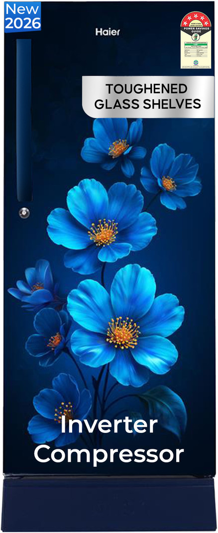 Haier 215 L Direct Cool Single Door 5 Star Refrigerator with Base Drawer with Fast Ice Making, Easy Clean Back, Large Vegetable Box Marine Xsenia, HED