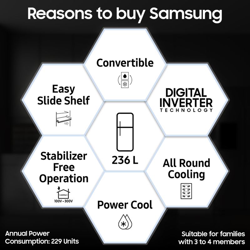 Samsung 236 L Frost Free Double Door Refrigerator - Image 4