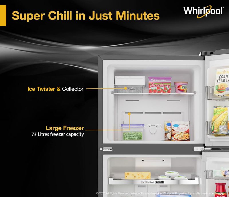 Whirlpool 327 L Frost Free Double Door 3 Star Refrigerator - Image 6
