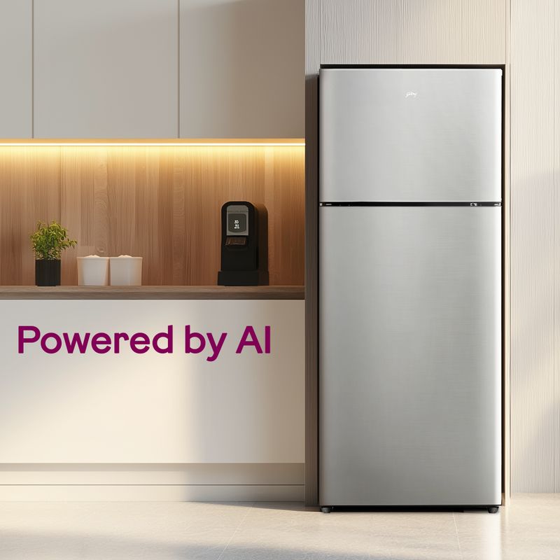 Godrej 223 L Frost Free Double Door 3 Star Refrigerator with 6-in-1 Freezer Convertible 30 Days Farm Freshness 95%+ Food Surface Disinfection (Steel Rush, RF EON 244CN RCIF ST RH) - Image 3