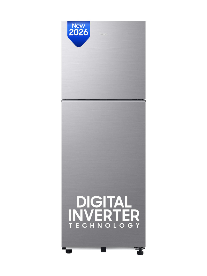 Samsung 236 L Frost Free Double Door 3 Star Refrigerator  with Digital Inverter, 2026 Model (GRAY SILVER, RT40H28W3QHL)
