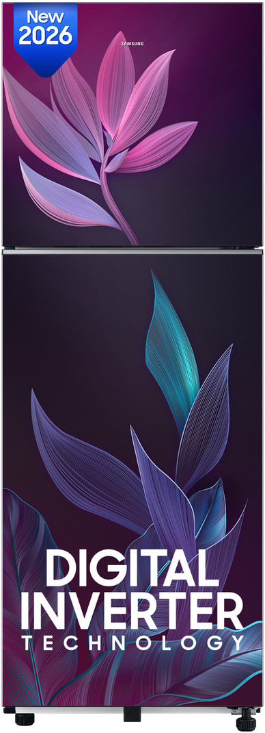 Samsung 236 L Frost Free Double Door 2 Star Refrigerator with Digital Inverter, 2026 Model Paradise Bloom Purple, RT40H28W2PRHL
