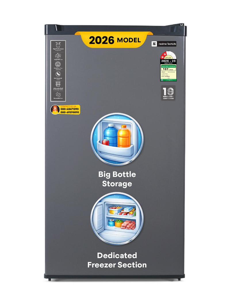 realme TechLife 84 L Direct Cool Single Door 2 Star Refrigerator ...more — image 1 of 34