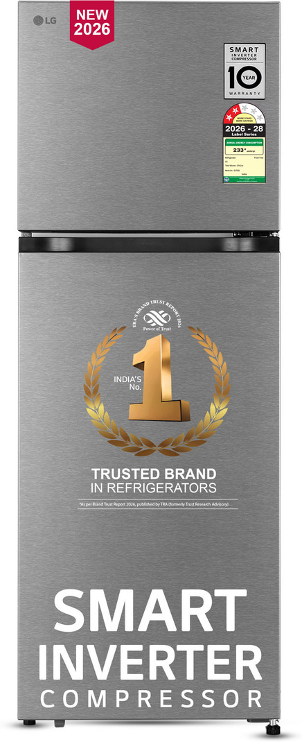 LG 251 L Frost Free Double Door 2 Star Convertible Refrigerator  with Convertible, Smart Mode, Multi Air Flow, Deodorizer, Fresh Zone, Works Without Stabilizer, Inverter Compressor, Auto connect & 2026 Model