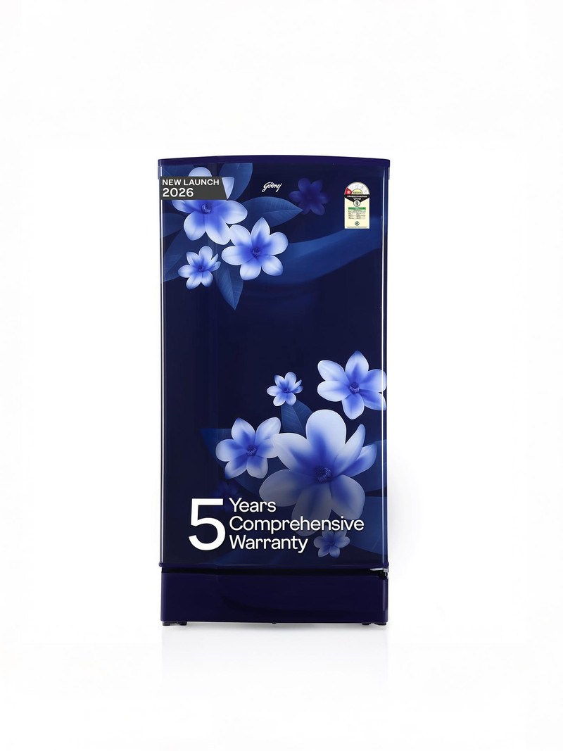 Godrej 180 L Direct Cool Single Door 1 Star Refrigerator with 20L Jumbo Vegetable Tray Advanced Capillary Technology 2.5L Bottle Space Pep Blue, RD ED