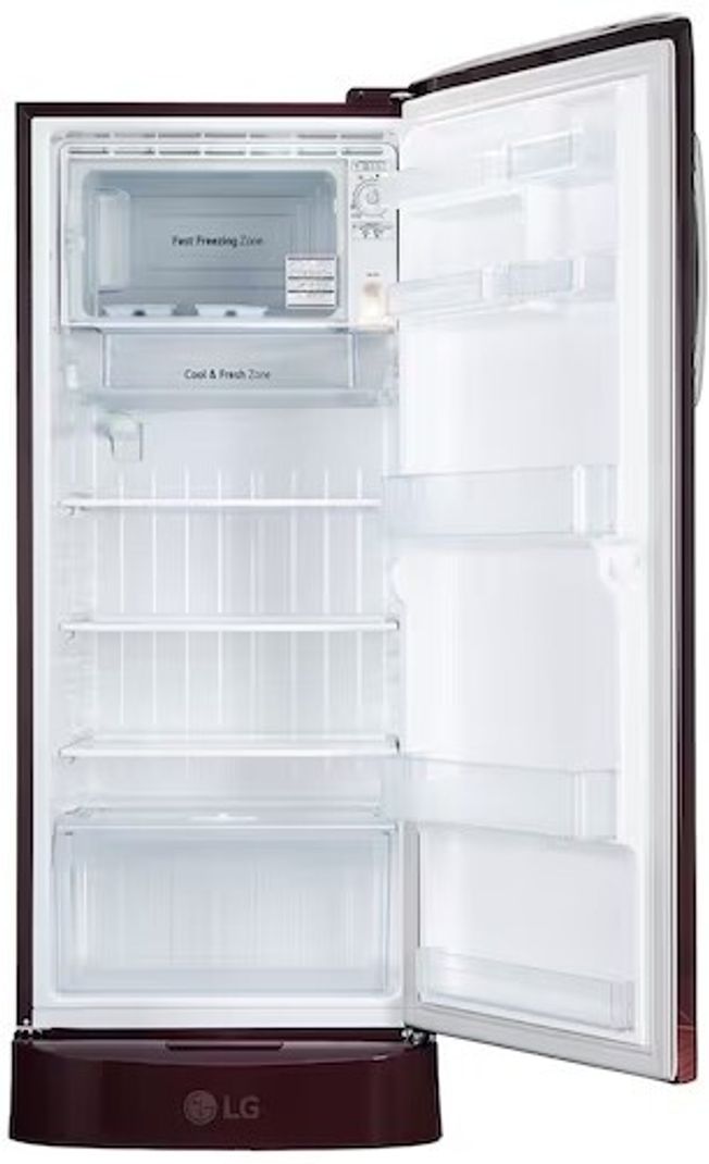 LG 224L Direct Cool Single Door 5 Star Refrigerator (Red) - Image 3