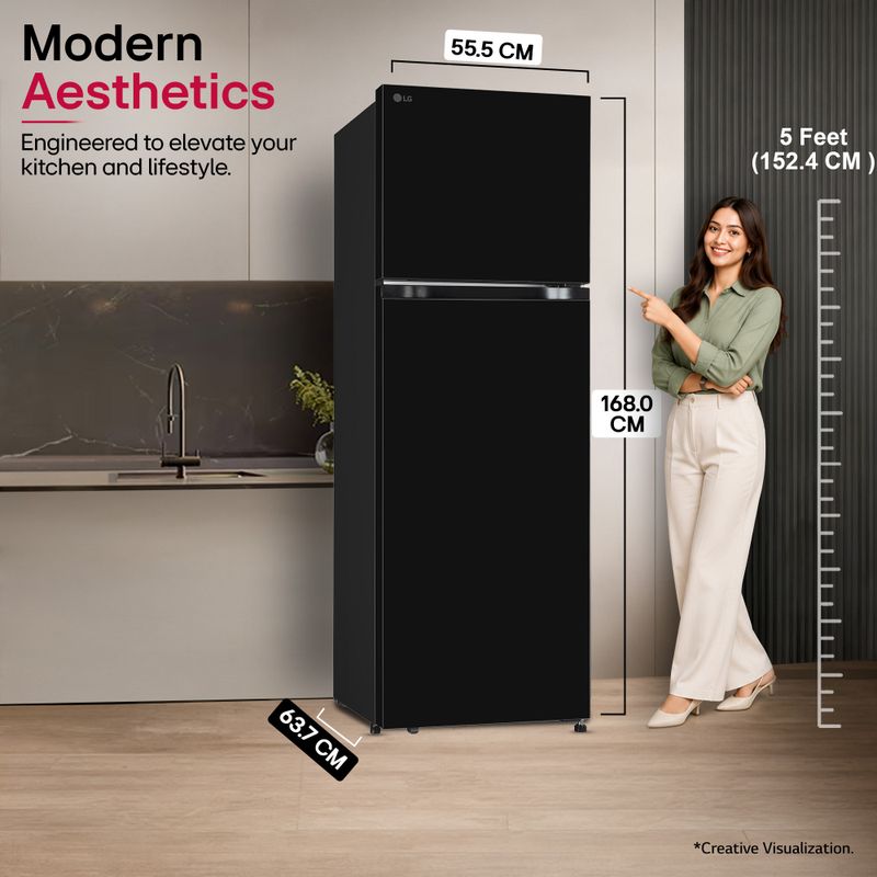 LG 276 L Frost Free Double Door Refrigerator - Image 4