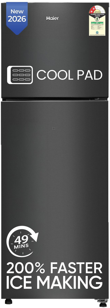 Haier 240 L Frost Free Double Door 2 Star Refrigerator (GE Black, HEF-252EGBA-P)