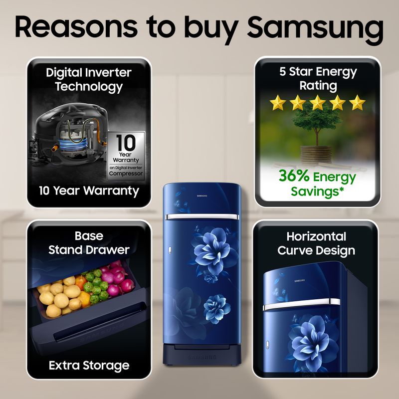 Samsung 189 L Direct Cool Single Door 5 Star Refrigerator 2026 - Image 5