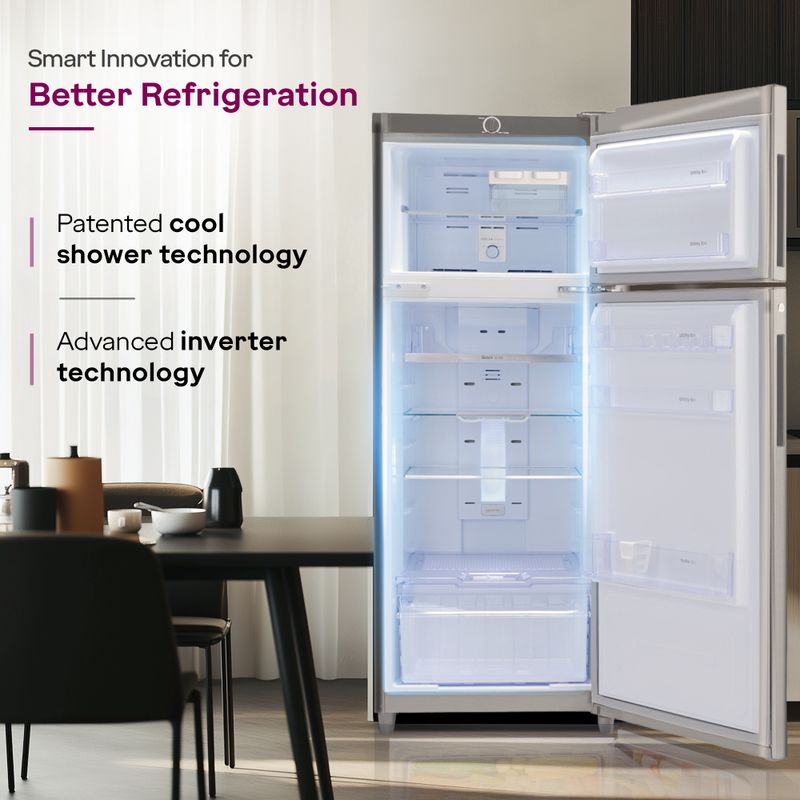Godrej 223 L Frost Free Double Door 3 Star Refrigerator with 6-in-1 Freezer Convertible 30 Days Farm Freshness 95%+ Food Surface Disinfection (Steel Rush, RF EON 244CN RCIF ST RH) - Image 6