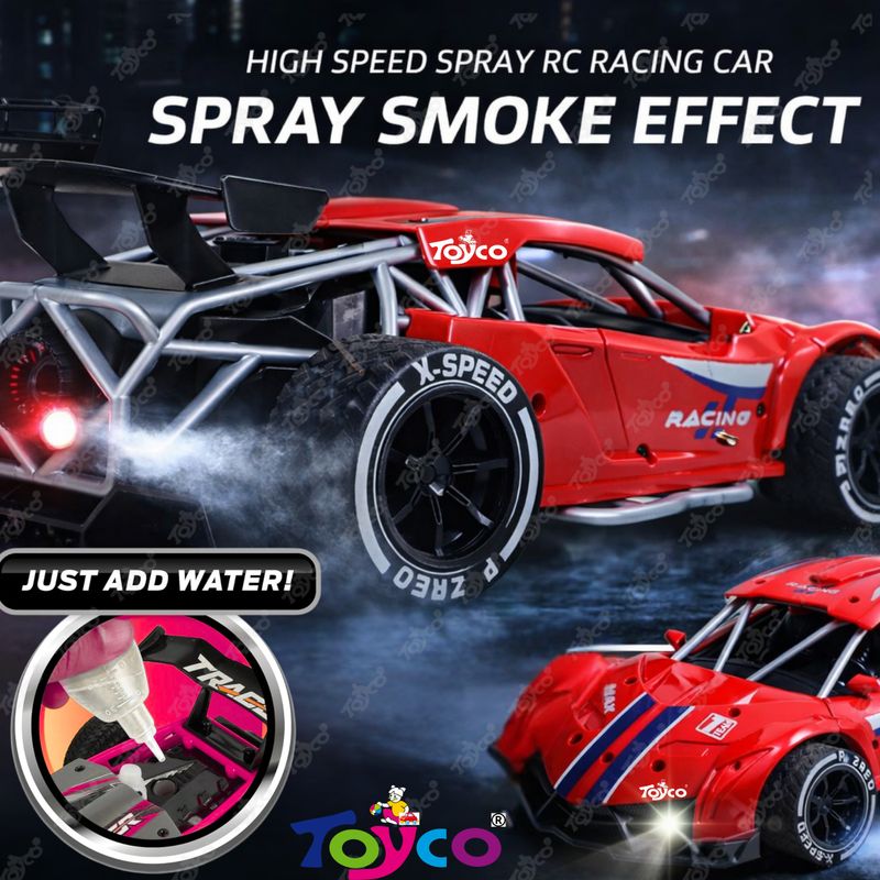 Toyco 2.4GHz Spray Runner Drift Rc Racing with Smoke Remote Control Car for Kids (Red) - Image 6