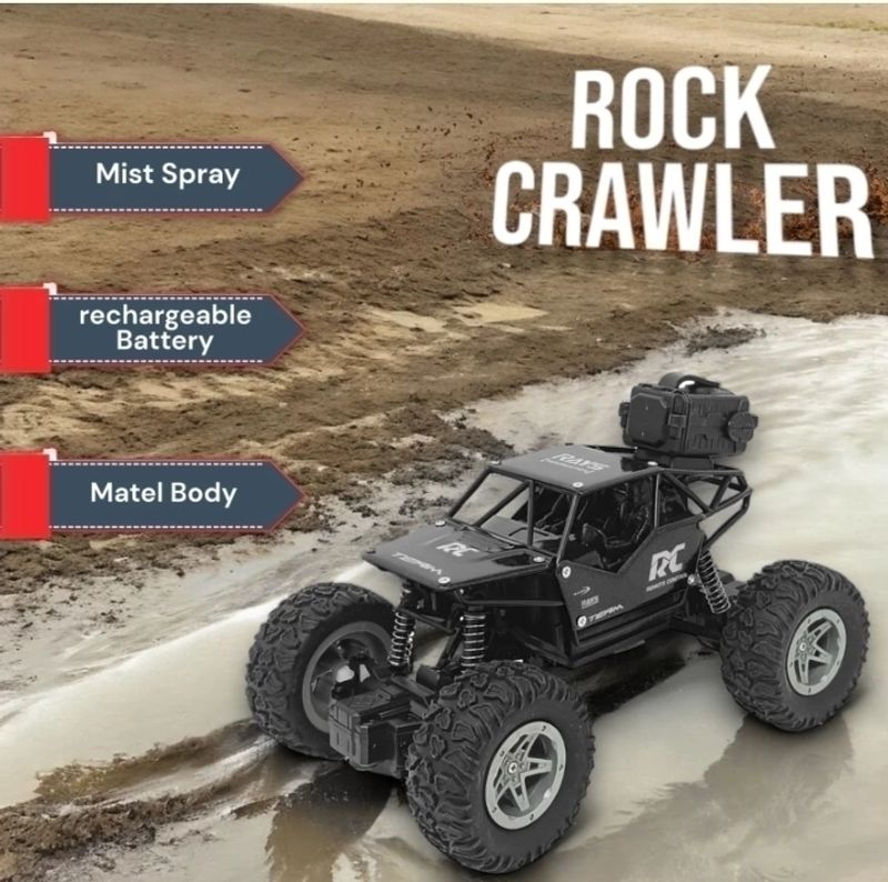 Aavkar creation Remote Control Rock Car for Kids with Mist Smoke Effect Monster Truck big size (Multicolor) - Image 5
