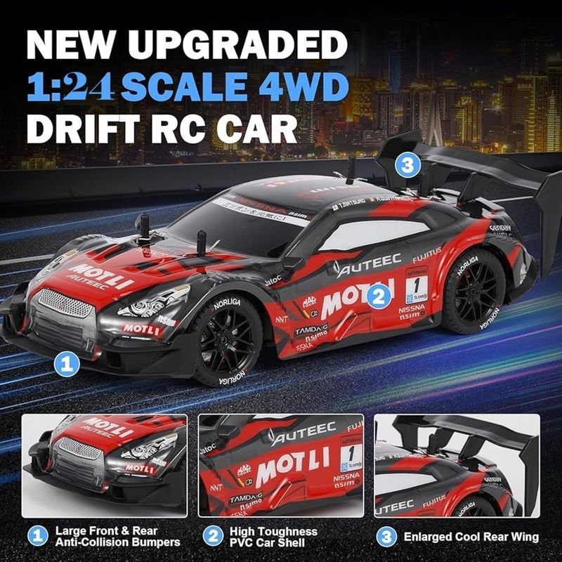 PAPASpace RC Drift Car 1:24 Scale 4WD - Image 5