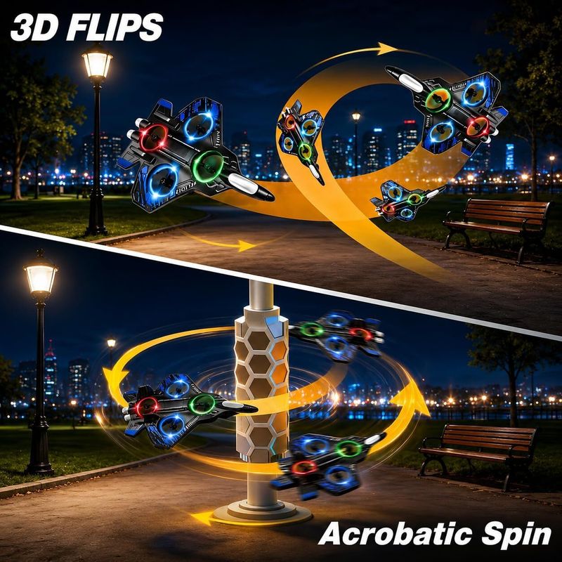 Viraan RC Flying Glider Plane with LED Light - Image 3