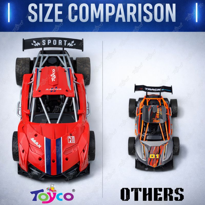 Toyco 2.4GHz Spray Runner Drift Rc Racing with Smoke Remote Control Car for Kids (Red) - Image 5