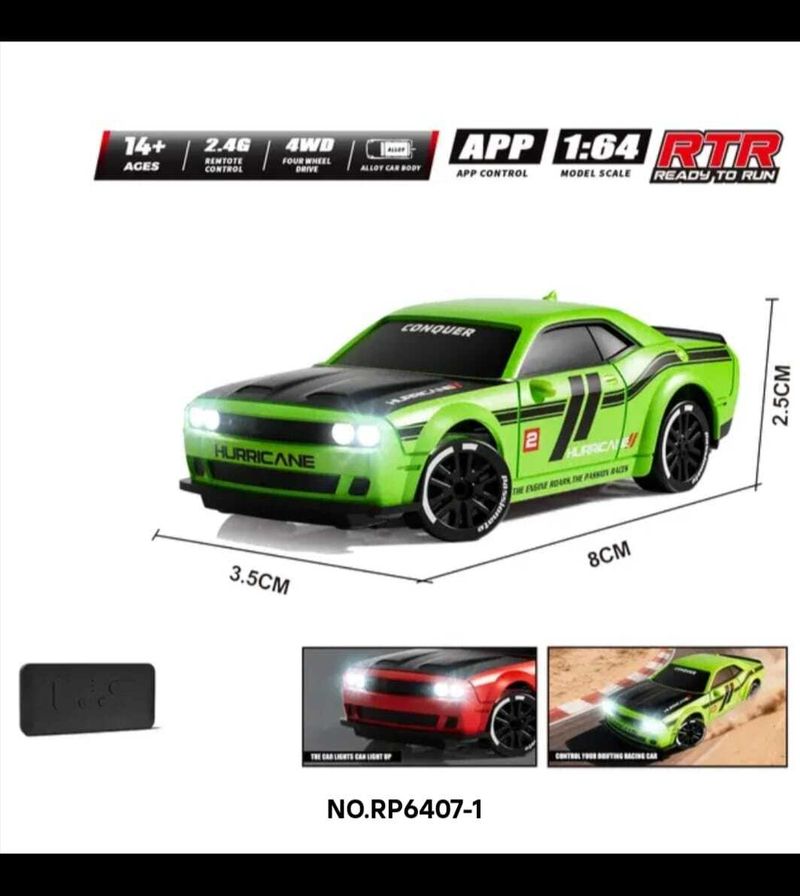 ZHASK 1:64 Scale Alloy R/C Dodge Challenger SRT Drift Car - Image 3