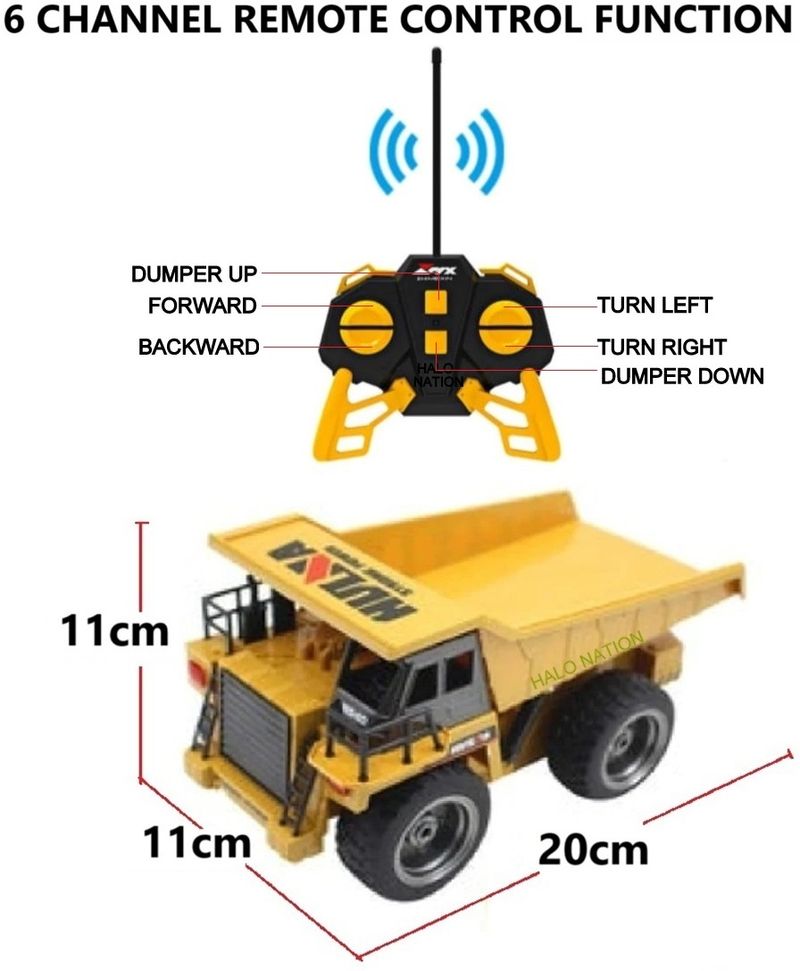 Halo Nation 6 Channel Remote Control Dumper Truck - Image 5