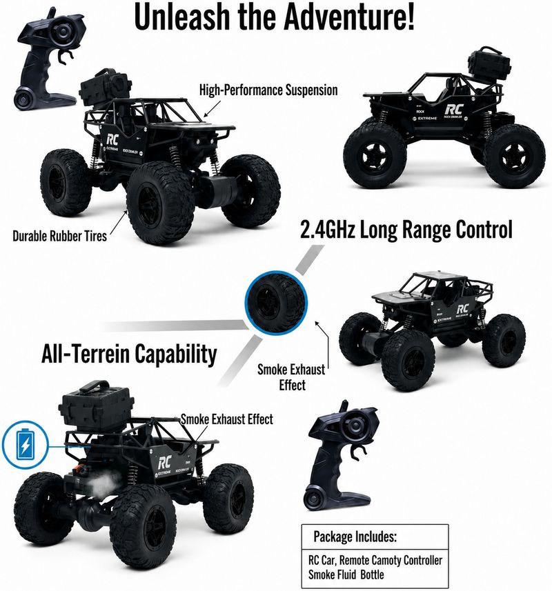 FUN DREAMZ RC Rock Crawler Car for Kids - Image 5