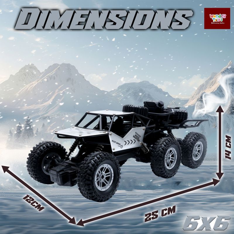 Wonder Remote Control Smoke Rock Crawler 6x6 Wheels - Image 4
