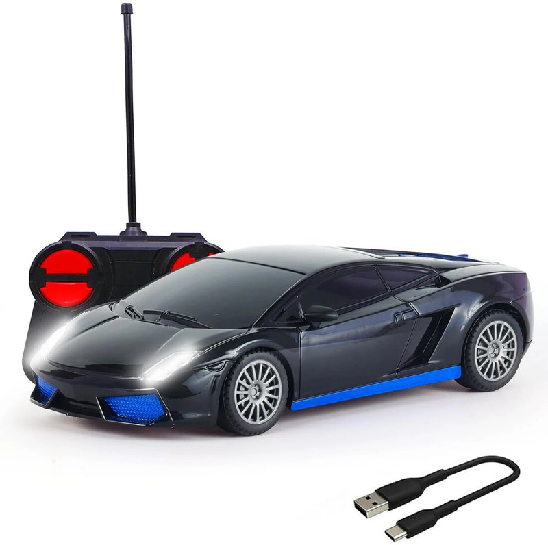 Wembley Remote Control Car for Kids Rechargeable Mini RC Car High Speed Racing Car Toys (Black, Blue)