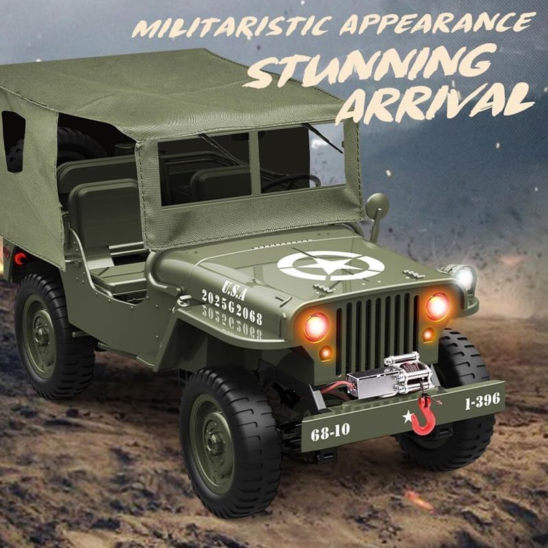 Myrra Junona 1/10 Willys MB Jeep RC Car (Multicolor) - Image 4