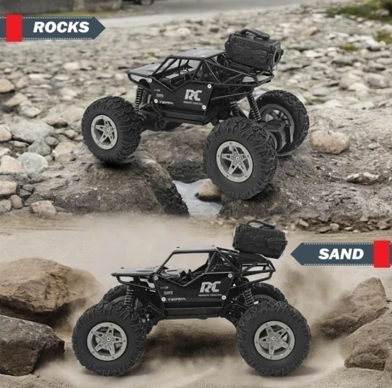 Aavkar creation Remote Control Rock Car for Kids with Mist Smoke Effect Monster Truck big size (Multicolor) - Image 4
