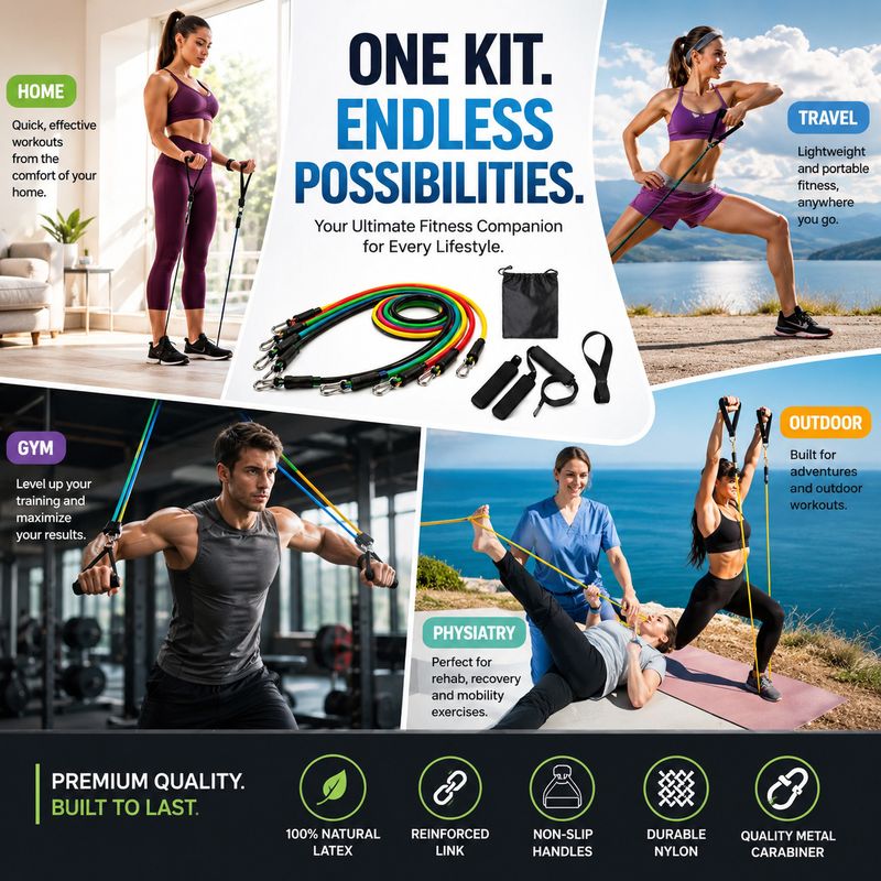 Fitness Scout Resistance Bands 5 PCS - Image 3