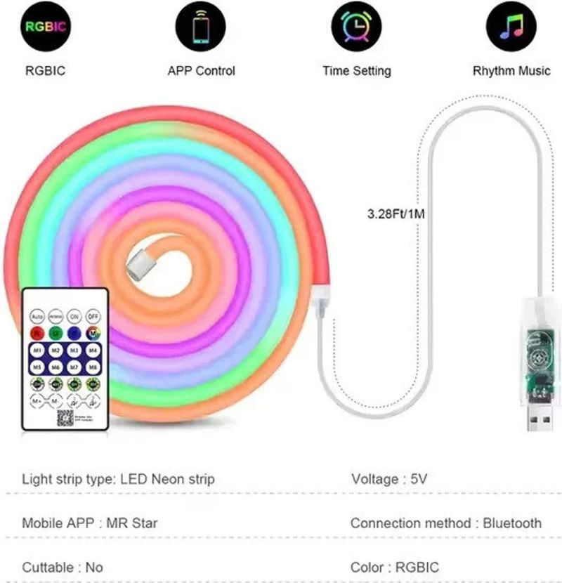 Sumraj 12 LEDs 5m Multicolor Flickering Strip - Image 5