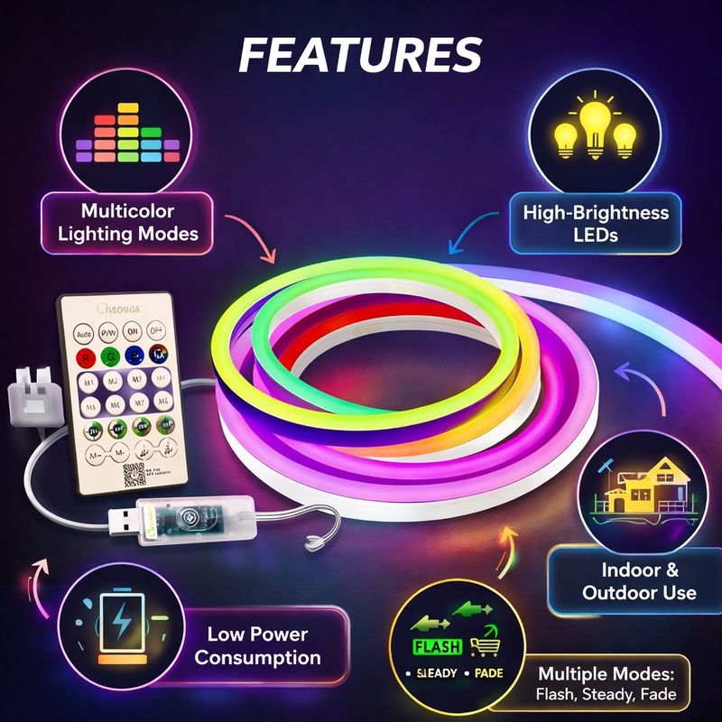 AQUABUCKET Music Sync RGB Lights Multicolor - Image 3