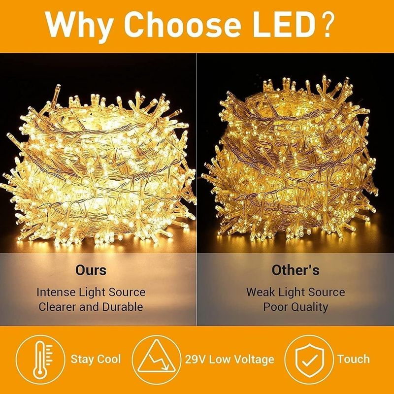 GLOWSPARE 36 LEDs 12m Yellow Rice Lights - Image 6