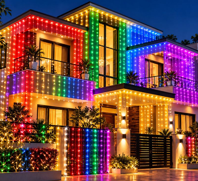 PESCA 40 LEDs 11 m Multicolor Steady String Rice Lights (Pack of 10) - Image 6
