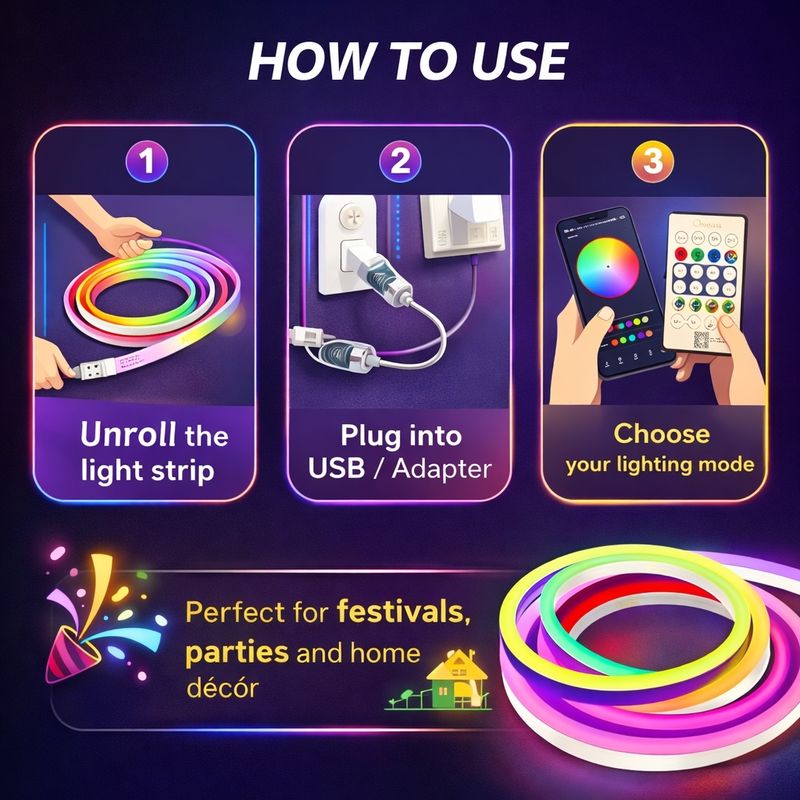 AQUABUCKET Music Sync RGB Lights Multicolor - Image 5