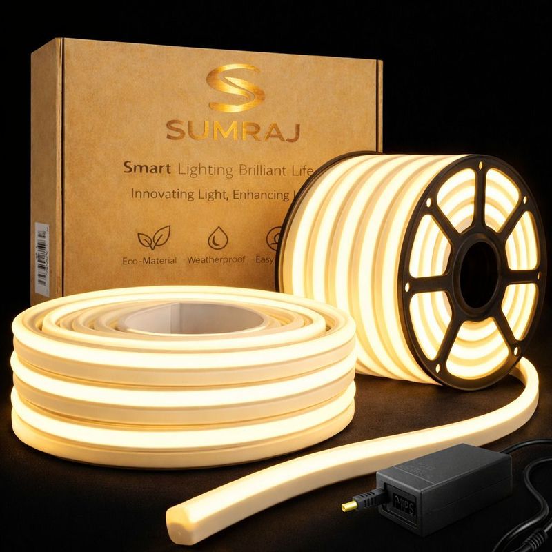 sumraj 800 LEDs 5 m Yellow Steady Strip Rice Lights (Pack of 1) - Image 3