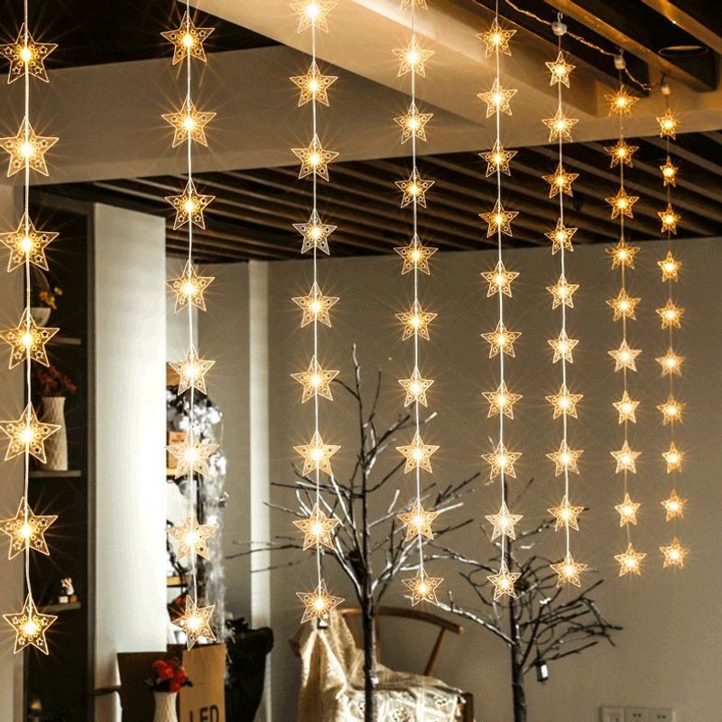 TechPride 80 LEDs 3m Yellow Flickering Star Rice Lights - Image 2