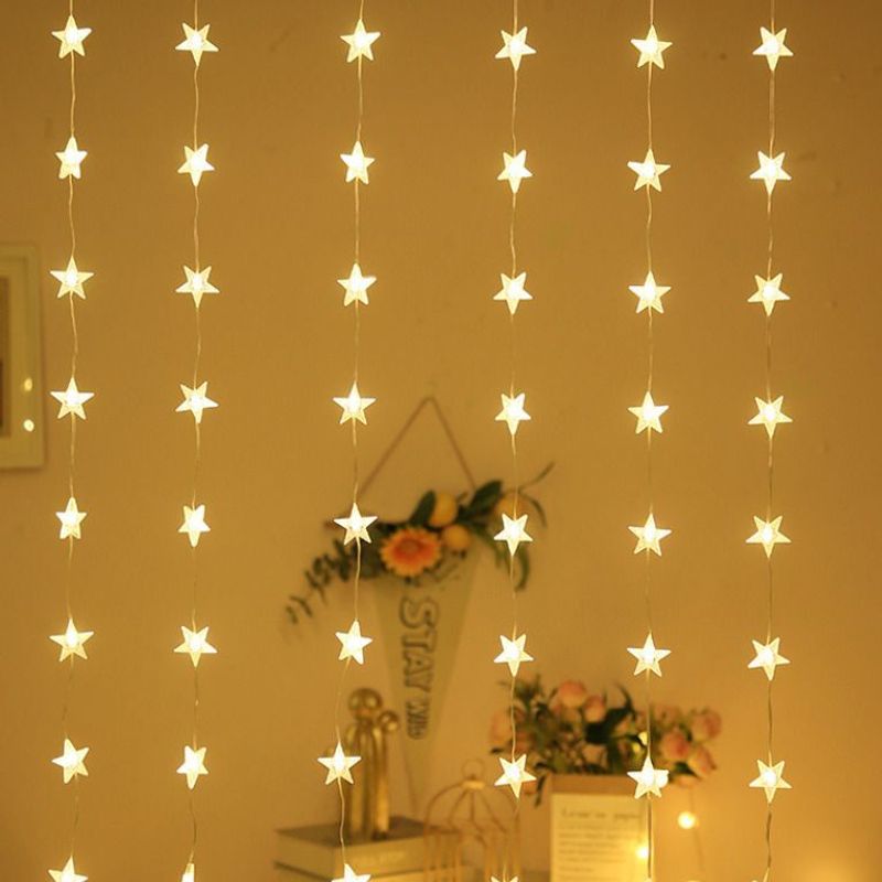 TechPride 80 LEDs 3m Yellow Flickering Star Rice Lights - Image 3