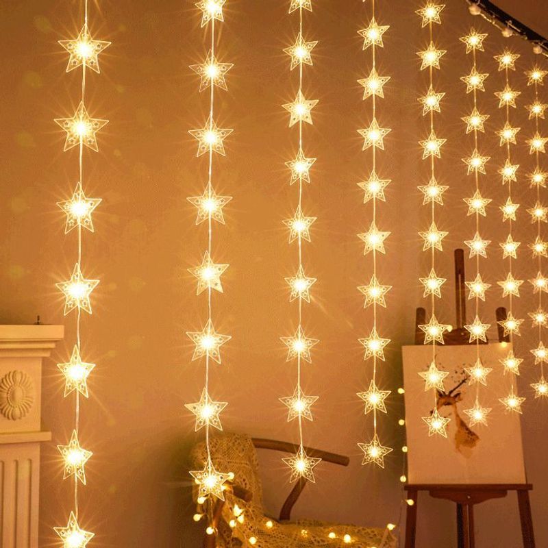 TechPride 80 LEDs 3m Yellow Flickering Star Rice Lights - Image 4