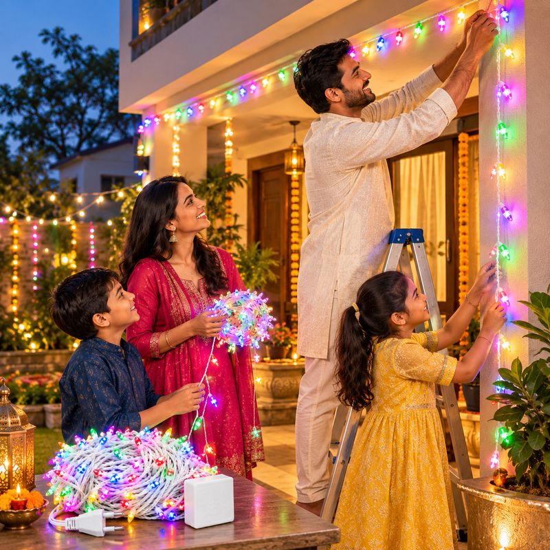 diwalilights 220 LEDs 35m Multicolor String Rice Lights - Image 4