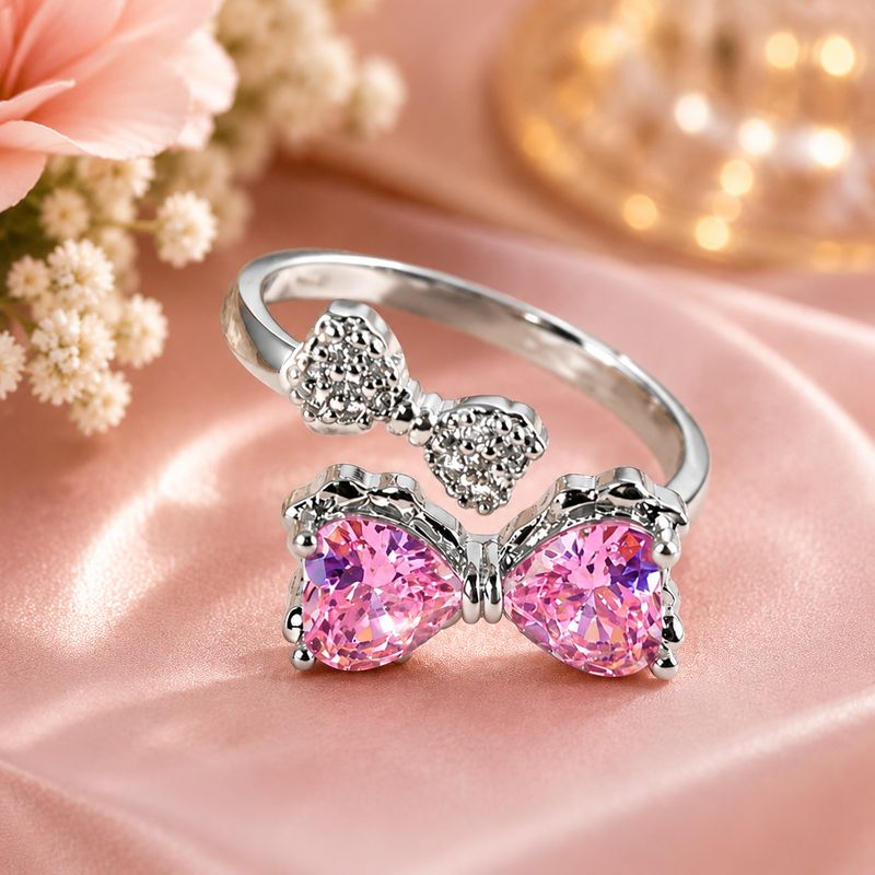Aylin Pink Butterfly Adjustable Ring - Image 5